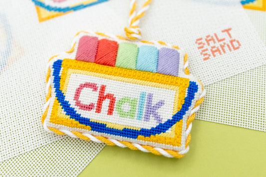 Sidewalk Chalk Hand Painted Needlepoint Canvas