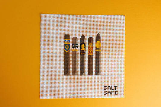 Cigar Hand Painted Needlepoint Canvas