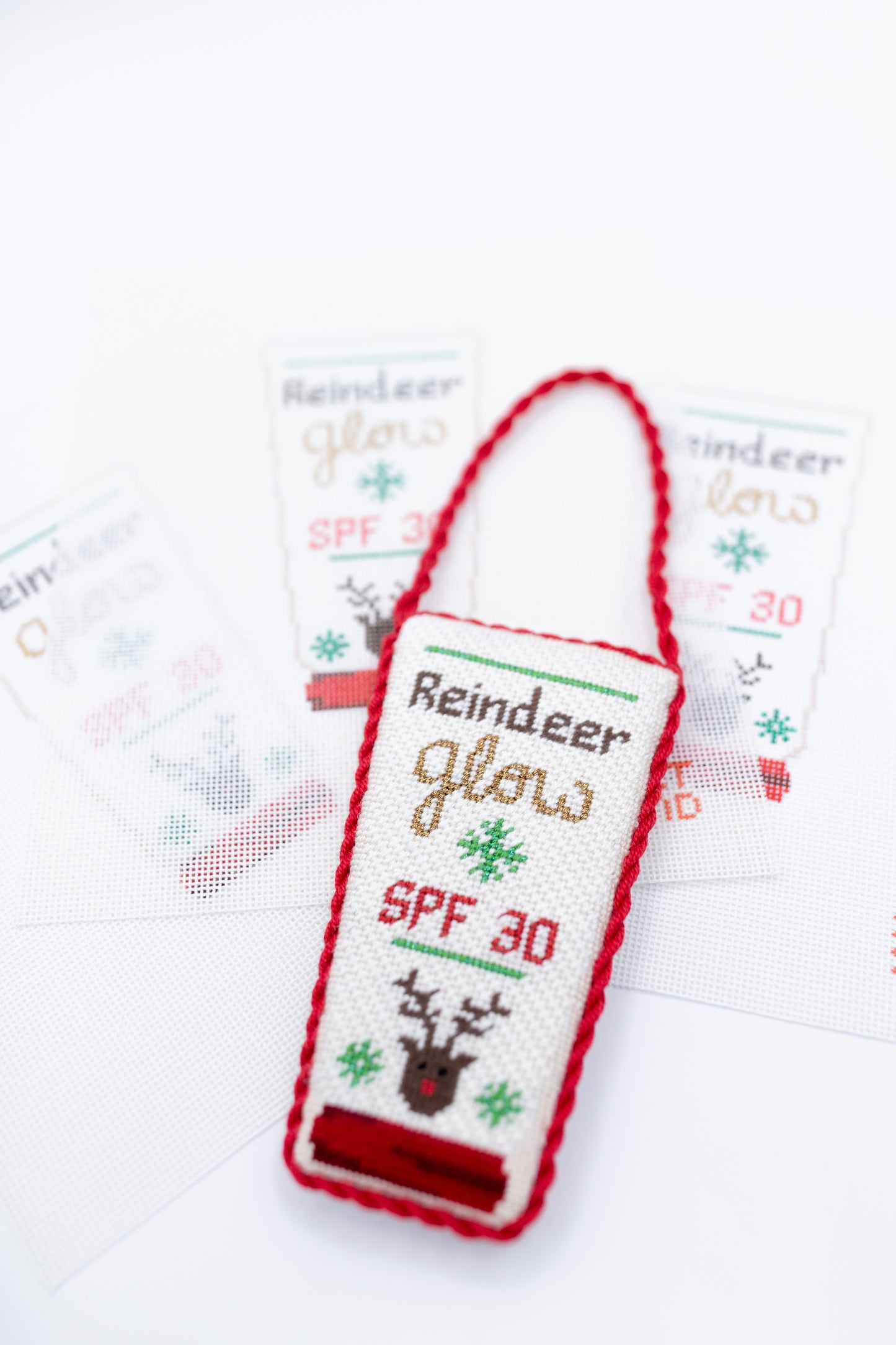 Reindeer Christmas Sunscreen Needlepoint Canvas