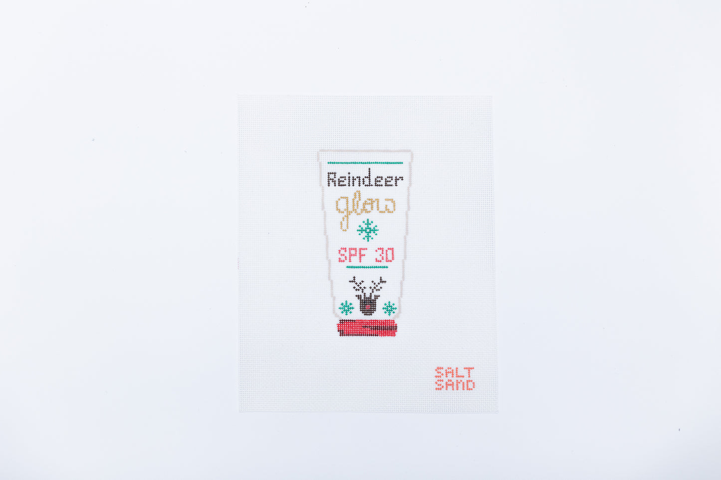 Reindeer Christmas Sunscreen Needlepoint Canvas