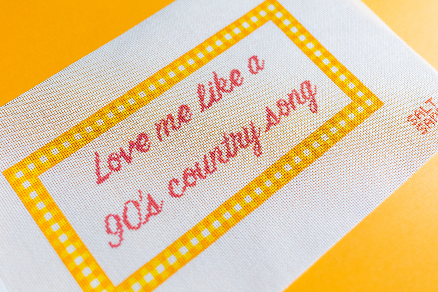 Love Me Like a 90's Country Song Needlepoint Canvas