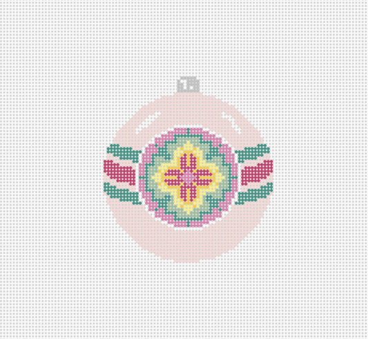 Pink Reflector Christmas Ornament Needlepoint Canvas