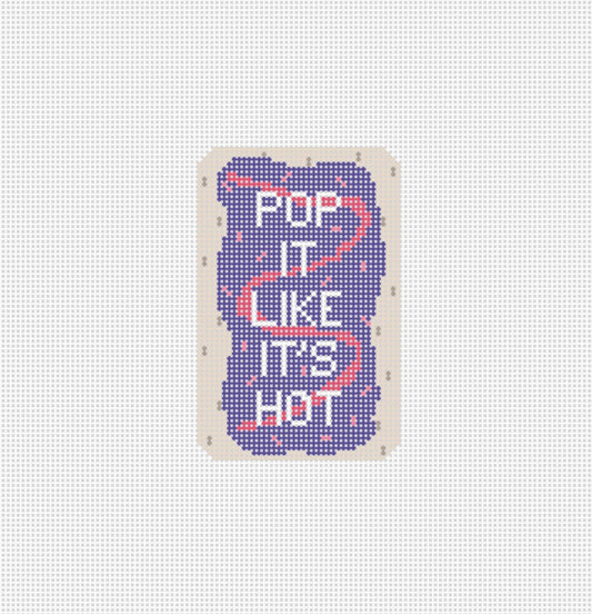 Pop it Like it's Hot Poptart Hand Painted Needlepoint Canvas